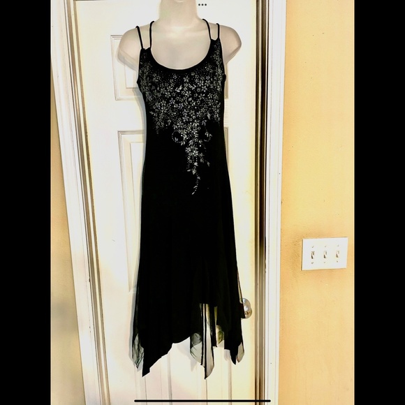 Vintage Dresses & Skirts - Vintage YK2 black beaded dress, size 6